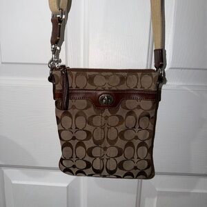 Coach Brown and Tan Crossbody Bag